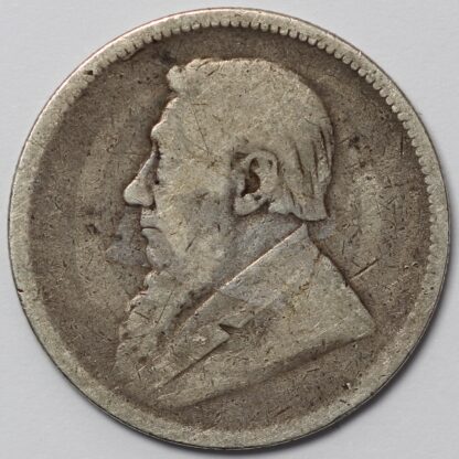 South Africa 1896 2 Shillings Kruger ZAR KM#6 World Silver Coin - Image 2