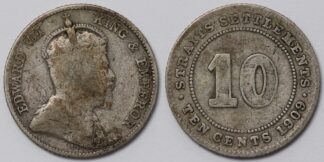 Straits Settlements 1909-B 10c