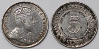 Straits Settlements 1902 5 Cents