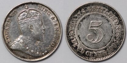 Straits Settlements 1902 5 Cents