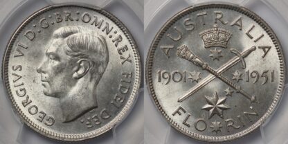 1951 Jubilee Florin MS64 45278856