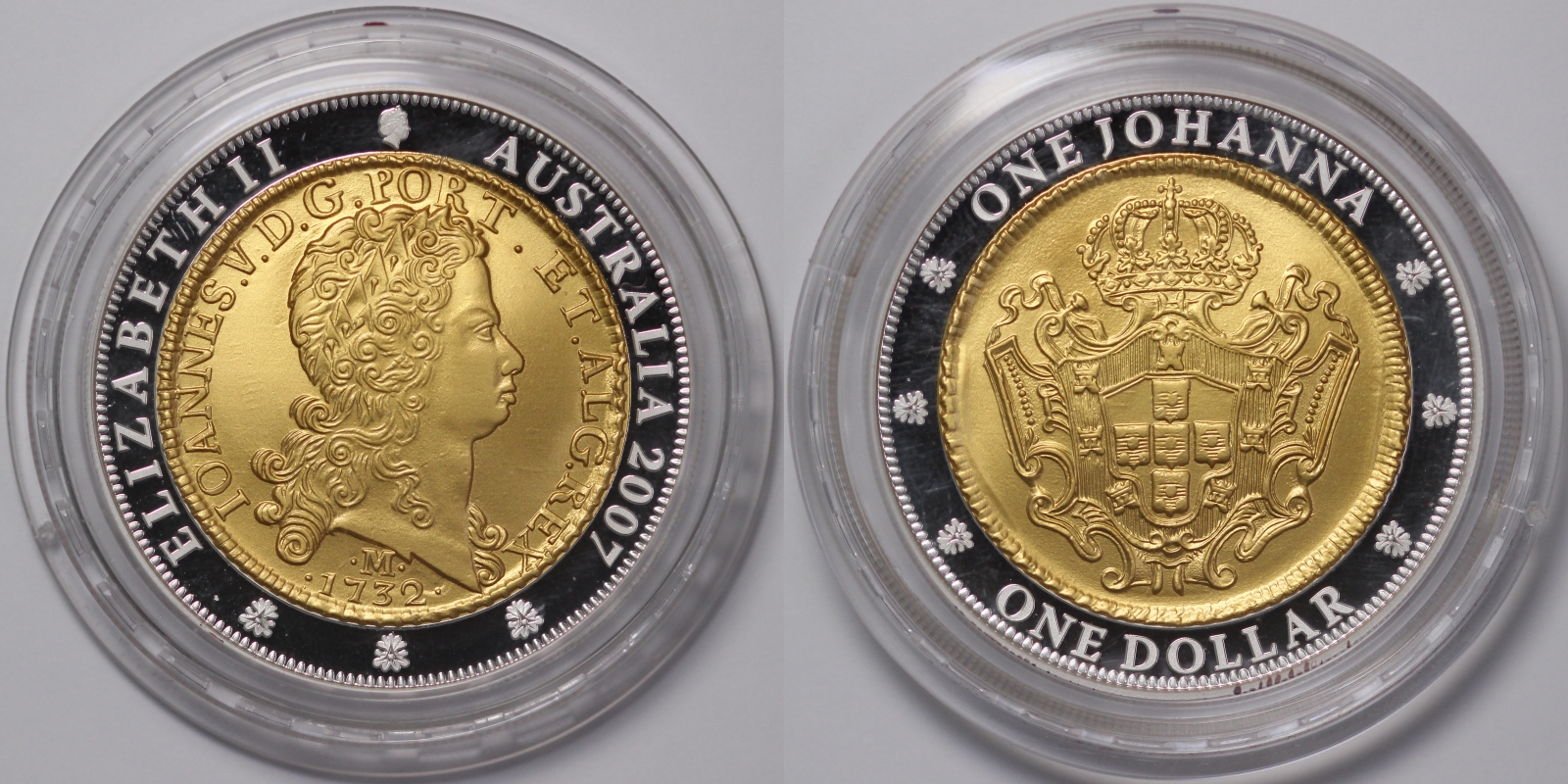 Australia 2007 Subscription $1 Selectively Gold Plated Silver Coin 1732 Johanna - Image 3
