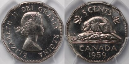 Canada 1959 5C PCGS MS65