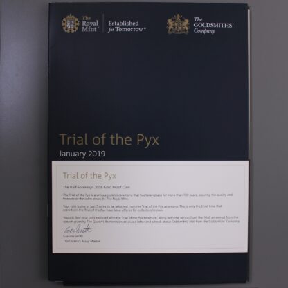 Great Britain 2018 Half Sovereign Gold Proof Coin Trial of the Pyx Issue Rare - Image 2