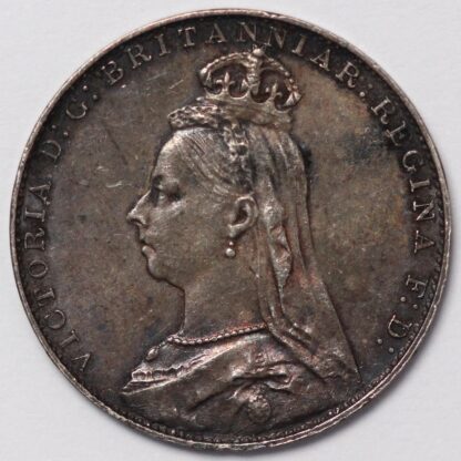 Great Britain 1889 Fourpence Groat 4d Victoria Jubilee Head Maundy Silver Coin - Image 2