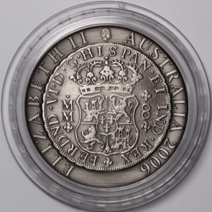 Australia 2006 RAM Subscription $1 Antique Finish Silver Coin 1758 Pillar Dollar - Image 3