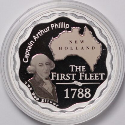 Australia 2008 The First Fleet 1788 1oz Silver Proof One Dollar Coin Perth Mint - Image 2