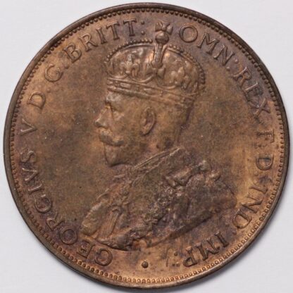 Australia 1936 One Penny 1D George V Copper Coin - Image 2