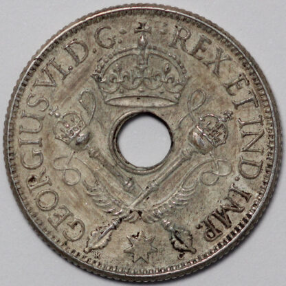 New Guinea 1938 One Shilling 1/- KM# 8 Sterling Silver Coin - Image 2