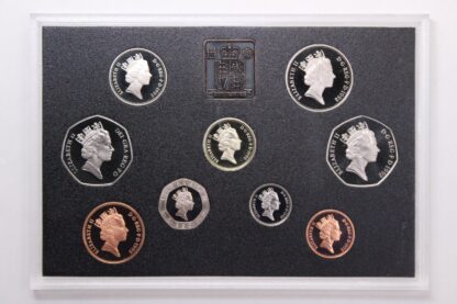 UK Royal Mint 1992 9-Coin Standard Proof Set with Blue Presentation Case - Image 2