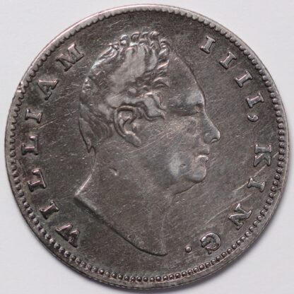 India - British 1835(c) Rupee William IV RS Incused Calcutta Silver Coin Scarce - Image 2