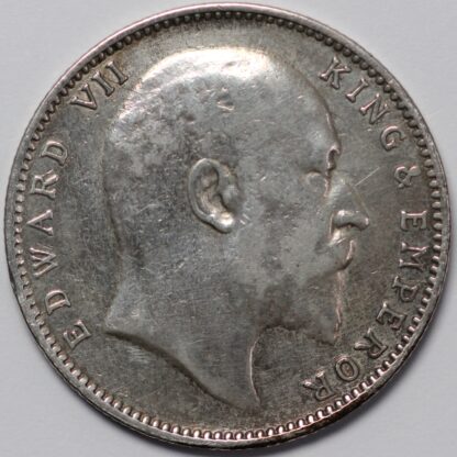 India - British 1904-B Rupee Edward VII Bombay Mint KM# 508 World Silver Coin - Image 2