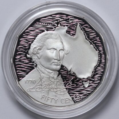 Australia 1989 Fifty Cent 50c Masterpieces Captain Cook Silver Proof Coin - Image 3
