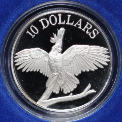 Australia 1990 Birds of Australia White Cockatoo $10 Silver Proof Coin - RAM - Image 3