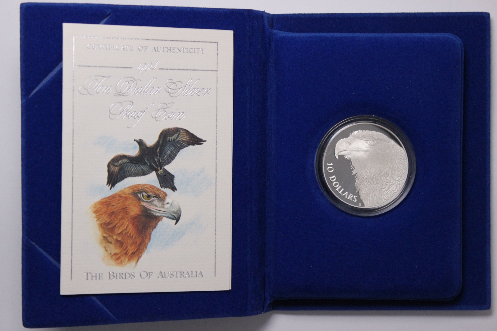 Australia 1994 Birds of Australia Wedge-Tailed Eagle $10 Silver Proof ...