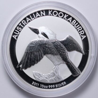 Australia 2011 $10 10oz 999 Silver Australian Kookaburra Bullion Coin Perth Mint - Image 3