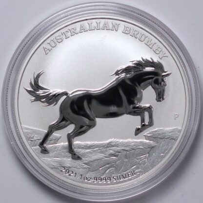 Australia 2021 $1 1oz 9999 Silver Australian Brumby Bullion Coin Perth Mint - Image 3