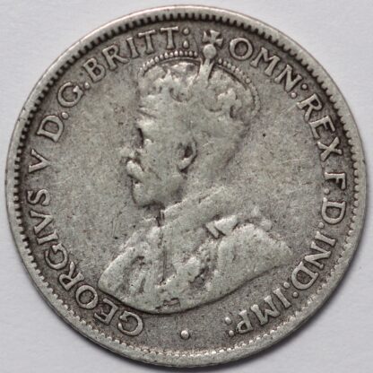 Australia 1935 Sixpence 6D George V Sterling Silver Coin - Scarce Low Mintage - Image 2