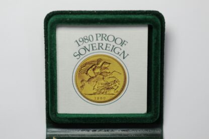Great Britain 1980 Proof Full Sovereign St George Elizabeth II Gold Coin - Image 5