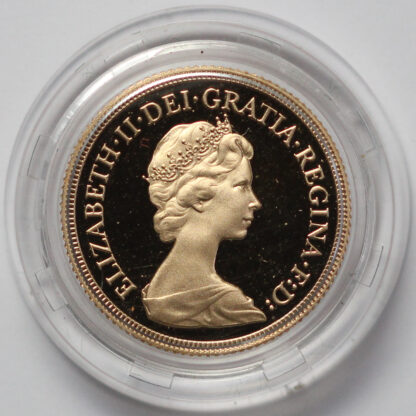 Great Britain 1980 Proof Full Sovereign St George Elizabeth II Gold Coin - Image 3