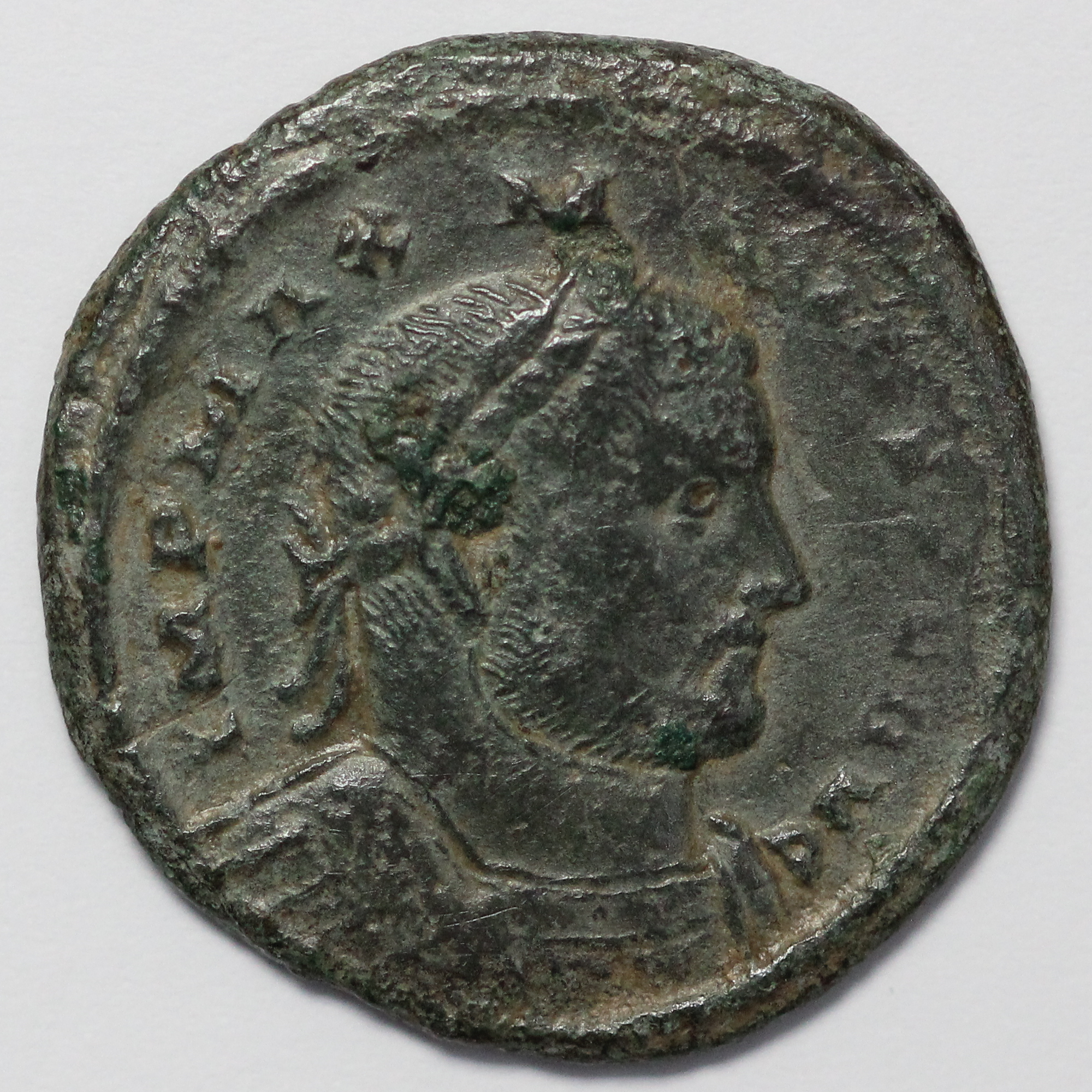 Ancient Roman Imperial Coin Galerius AD 307 Æ Genius Londinium - Scarce - Image 2