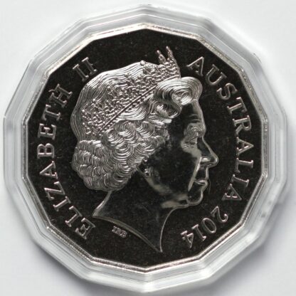 Australia 2014 50 Cent Tetra-Decagon Lunar Series Year of the Horse w/ White Box - Image 4