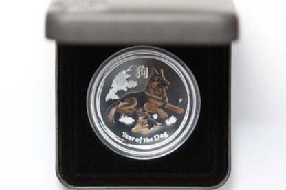 Australia 2018 Year of the Dog 2oz Silver Proof Coloured Coin Perth ANDA Special - Image 2