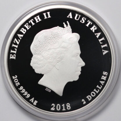 Australia 2018 Year of the Dog 2oz Silver Proof Coloured Coin Perth ANDA Special - Image 4