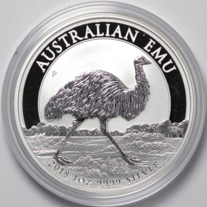 Australia 2018 $1 1oz 9999 Silver Australian Emu Bullion Coin Perth Mint - Image 3