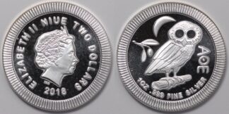 Niue 2018 1oz Silver Athena Owl