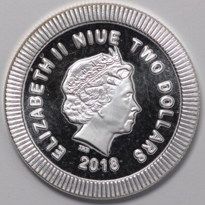 Niue 2018 Two Dollars Athena Owl 1oz .999 Silver Bullion Coin New Zealand Mint - Image 2