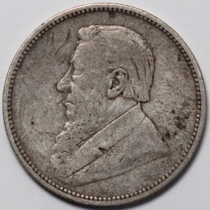 South Africa 1896 2 Shillings Kruger ZAR KM#6 World Silver Coin - Image 2