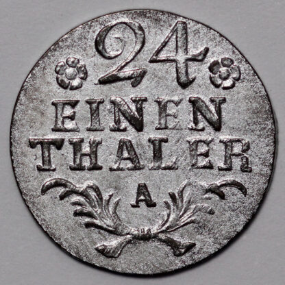 German States Prussia 1785-A 1/24 Thaler Berlin Mint KM# 296 World Silver Coin - Image 3