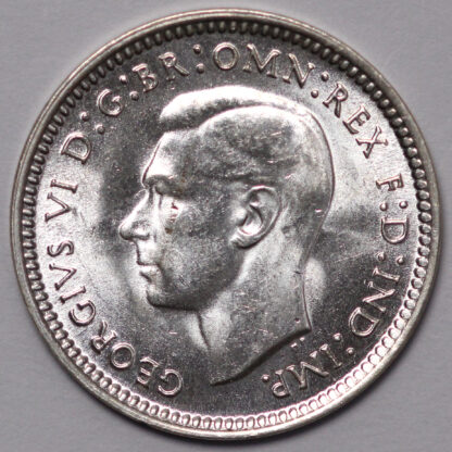 Australia 1944-S Threepence 3D George VI San Francisco Mint Silver Coin - Image 2