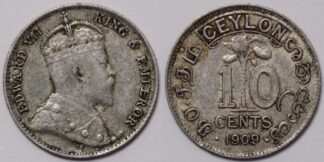 Ceylon 1909 10 Cents