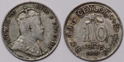 Ceylon 1909 10 Cents