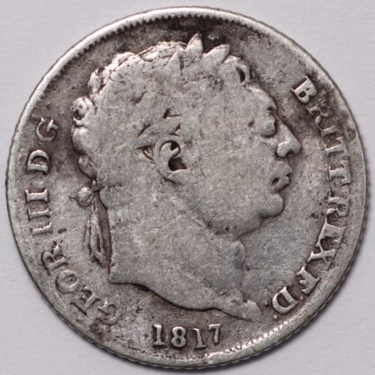 Great Britain 1817 Sixpence 6d George III S-3791 World Silver Coin - Image 2