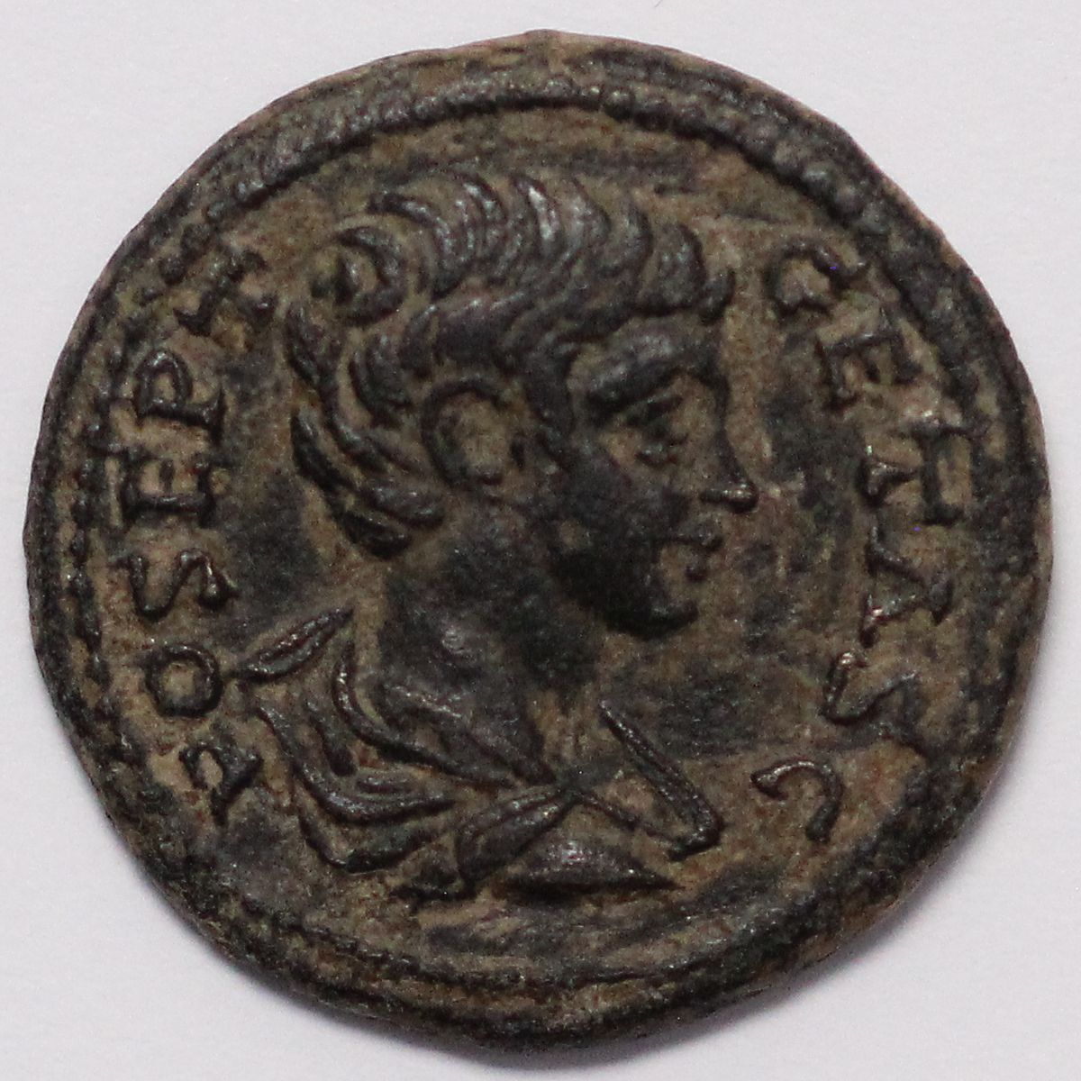 Ancient Roman Provincial Coin Pisidia Antiochia Geta AD 198-209 Æ Tyche - Scarce - Image 2
