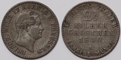 Prussia 1850-A 2-1/2 Groschen