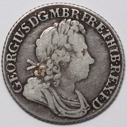 Great Britain 1723 South Sea Co SSC Shilling French Arms at Date Silver Coin - Image 2