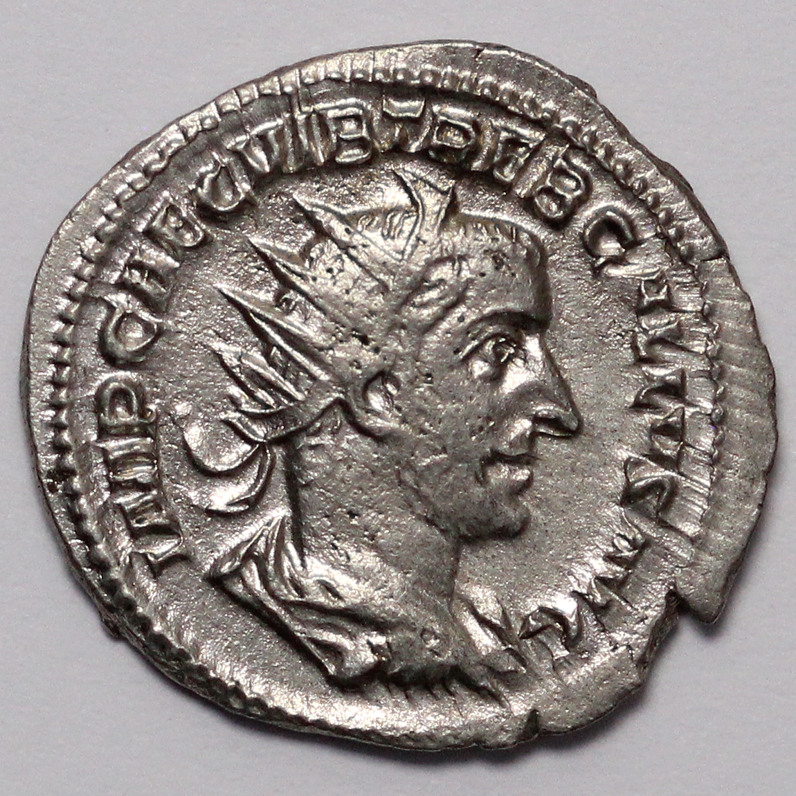 Ancient Roman Imperial Coin Trebonianus Gallus AR Antoninianus AD 251-253 Scarce - Image 2
