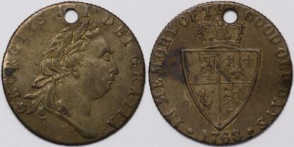 1768 Spade Guinea Token