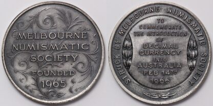 1966 Melbourne Numismatic Society Medal