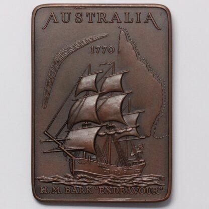 1970 James Cook Bicentenary Australian Numismatic Society Bronze Medal - Image 3