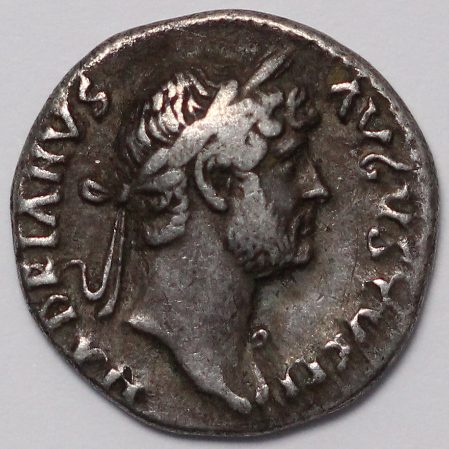 Ancient Roman Imperial Silver Coin Hadrian AD 128-9 Denarius Seated ...