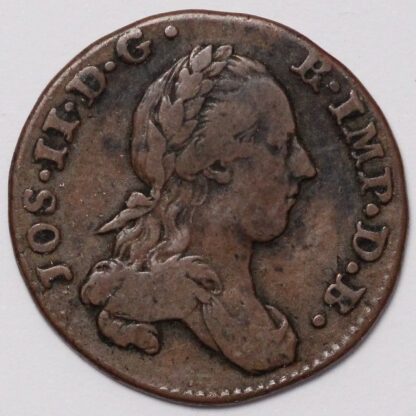 Austrian Netherlands (Belgium) 1782(b) 1 Liard Joseph II World Copper Coin - Image 2