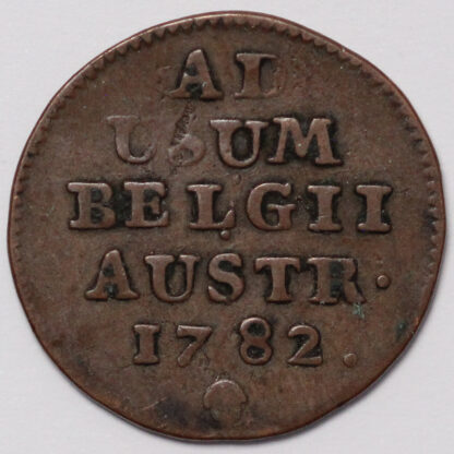 Austrian Netherlands (Belgium) 1782(b) 1 Liard Joseph II World Copper Coin - Image 3