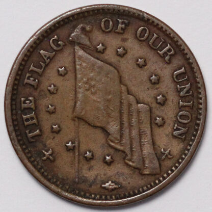 United States (1861-65) Flag of Our Union Dix Patriotic Civil War Token - Image 2