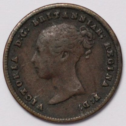 Great Britain 1844 Half-Farthing Victoria S-3951 Bronze Coin - Image 2