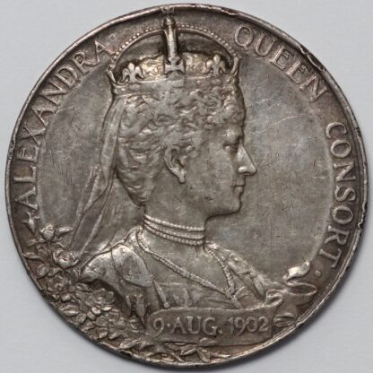 1902 King Edward VII and Queen Consort Alexandra Silver Coronation Medal - Image 3